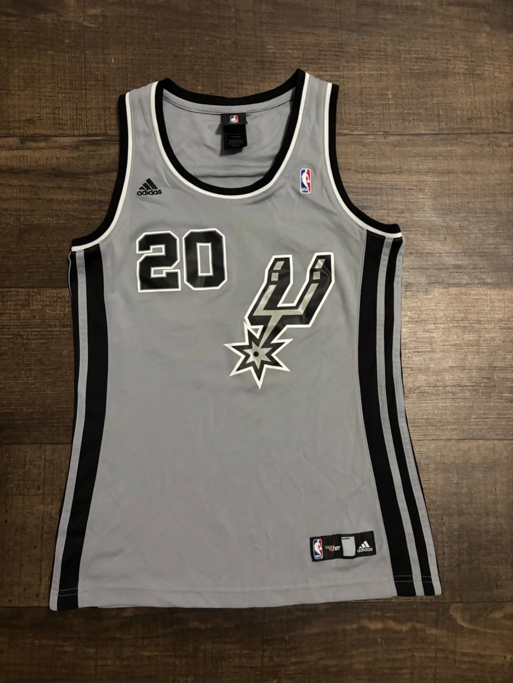 San Antonio Spurs Basketball Jersey Womens NBA Adidas Manu Ginobili #20 Size M - Picture 2 of 8